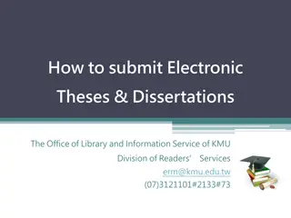 How to Submit Electronic Theses & Dissertations at KMU Library