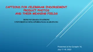 Captions Analysis for Celebgram Product Endorsement Photos