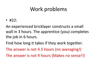 Problem-Solving Scenarios in Work and Distance Calculations