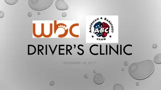 Driver's Clinic Overview and Guidelines