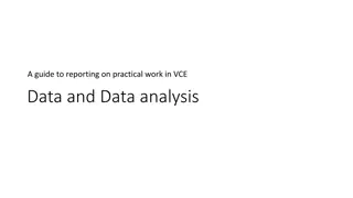 Guide to Reporting on Practical Work in VCE Data Analysis