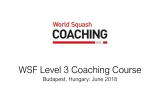 Enhancing Squash Skills: Tactical Progressions & Corner Court System