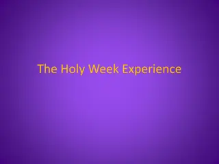 Reflecting on the Holy Week Experience: From Lazarus to Pascha