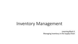 Managing Inventory in the Supply Chain: Tools, Techniques, and Strategies