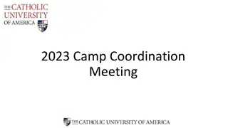 Camp Coordination Meeting - 2023 Objectives, Requirements, and Procedures