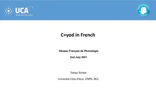 French Phonology Study: C+yod in French Représentation