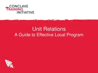 Effective Local Program Guide: Unit Relations & OA Unit Representative Roles