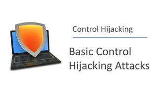 Control Hijacking Attacks in Software Systems