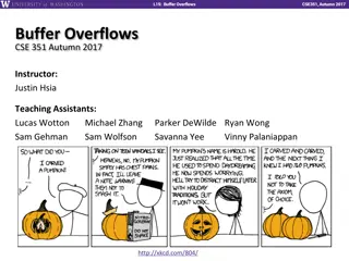 Buffer Overflows in CSE351 Autumn 2017