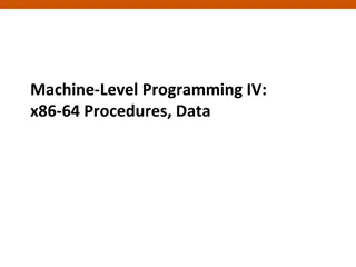 x86-64 Procedures and Data Structures