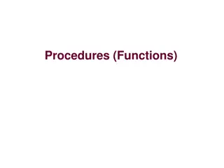 Procedures and Functions in Programming