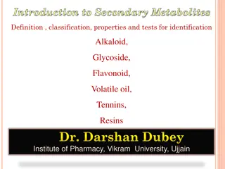 Overview of Secondary Metabolites: Alkaloids, Glycosides, Flavonoids, and More