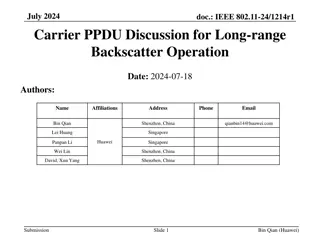 Carrier PPDU Discussion for Long-range Backscatter Operation in IEEE 802.11-24