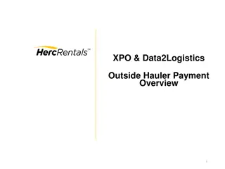 XPO & Data2Logistics Hauler Payment Overview