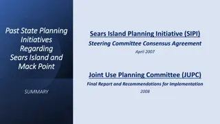 Sears Island and Mack Point Planning Initiatives Summary