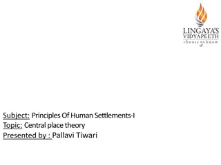 Central Place Theory in Human Settlements