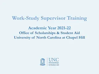 Work-Study Supervisor Training Overview for Academic Year 2021-22