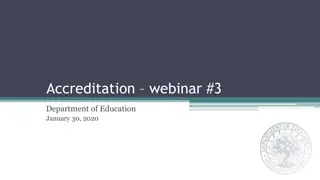 Accreditation Webinar on Department of Education Updates