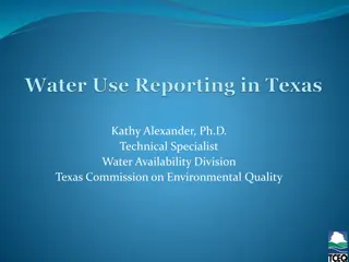 Water Use Reporting Guidelines and Requirements in Texas