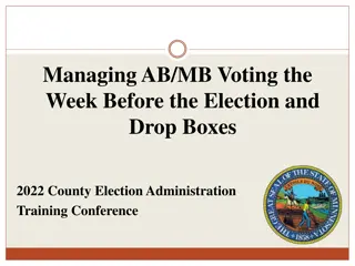 Managing AB/MB Voting Activities Before Election Week