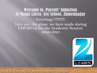 Mount Litera Zee School, Ahmednagar - Parents Induction Plans for Academic Session 2020-2021