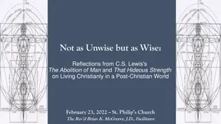 Living Christianly in a Post-Christian World: Wise Reflections