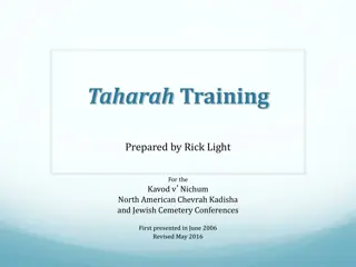 Taharah Training Procedures for Jewish Burial Preparation