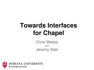 Enhancing Chapel Compiler with Interfaces and Semantic Changes