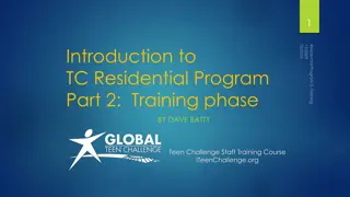 Training Phase in Teen Challenge Residential Program