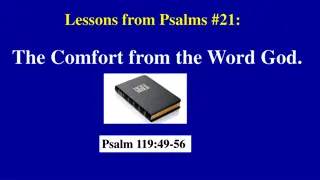 Finding Comfort in God's Word: Lessons from Psalm 119