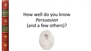 Test Your Knowledge of Persuasion by Jane Austen