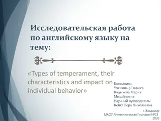 Types of Temperament and Their Impact on Behavior