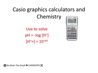 pH Calculations with Casio Graphics Calculators in Chemistry