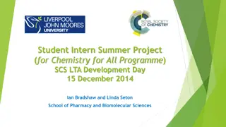 Overview of LJMU Chemistry for All Programme Summer Internship Project