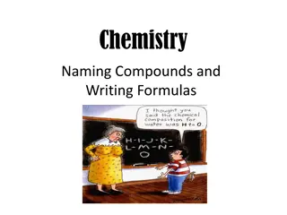 Chemistry: Naming Compounds and Writing Formulas