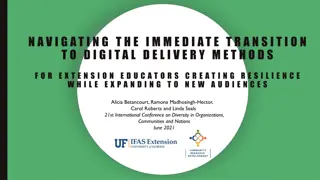 Enhancing Digital Delivery Methods for Educators: Building Resilience and Expanding Audiences