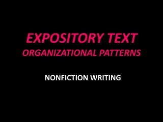 Organizational Patterns in Nonfiction Writing