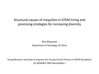 Structural Causes of Inequities in STEM Hiring for Increased Diversity