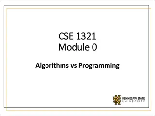 Algorithms and Programming: A Visual Introduction