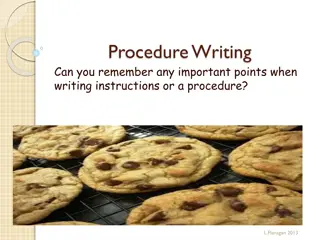 Mastering Procedural Writing: Instructions for Chocolate Chip Cookies