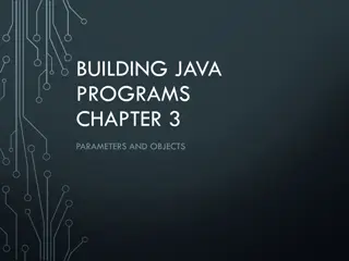 Parameters and Objects in Java Programs