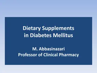 Dietary Supplements in Diabetes Mellitus