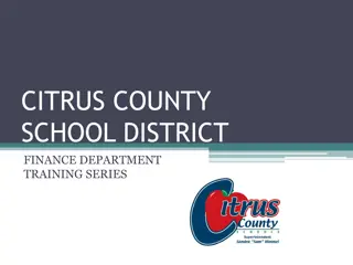 Financial Policies and Procedures for School District Finance Departments