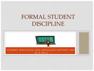 Student Discipline and Expulsion Support Unit - Services and Guidelines