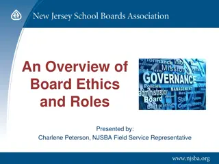 Guidelines for School Board Ethics and Roles in New Jersey