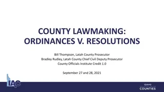 Understanding County Lawmaking: Ordinances vs. Resolutions