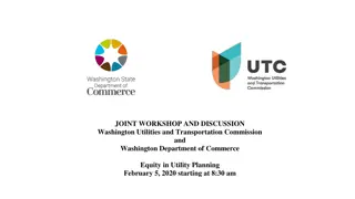 Equity in Utility Planning Workshop and Discussion Overview