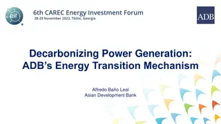 Energy Transition Mechanism Overview for Decarbonizing Power Generation