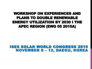 Unlocking Renewable Energy Potential in the APEC Region: Towards Doubling by 2030