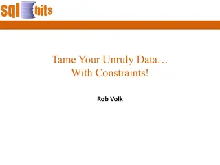 Managing Data Integrity with Constraints